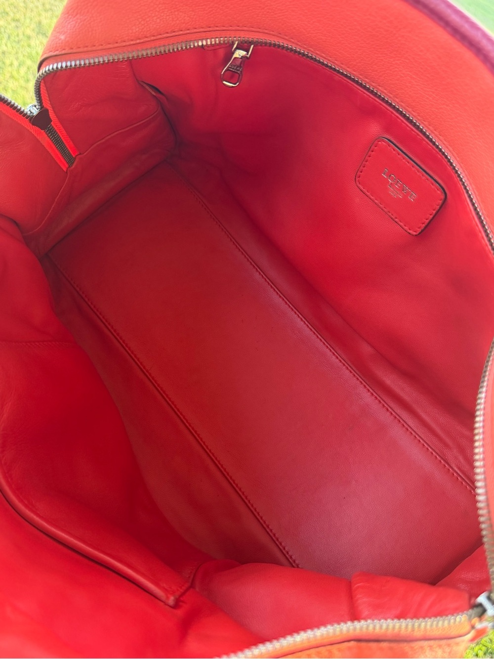 Loewe Two-Tone Pink and Orange Leather Satchel - Picture 10 of 15
